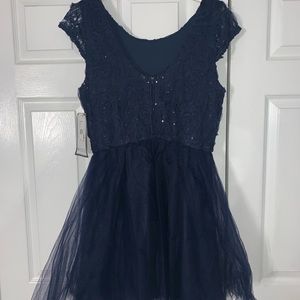 Navy Blue Homecoming Dress